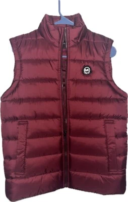 Michael Kors Men’s Puffer Vest Size Small- Color- Merlot (B.V) - Image 1 of 4