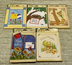 Invitations Drawing Moved Housewarming Change Address House Invite Lot Of 5 #B - Picture 1 of 24