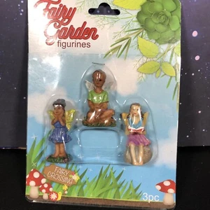Mini Fairy Garden Figurines Pack of 3  Roughly 2" Each New Sealed - Picture 1 of 5