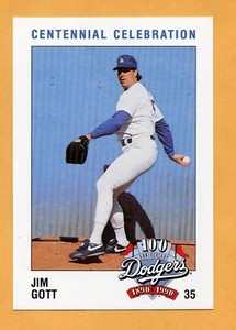 1990 Dodgers Police Baseball card # 35 Jim Gott