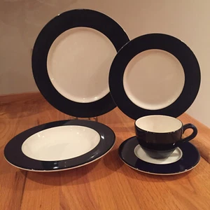 Piedra de hierro italiana Treviso azul normandía Pagnossin 5 piezas ~ RARO - Imagen 1 de 15