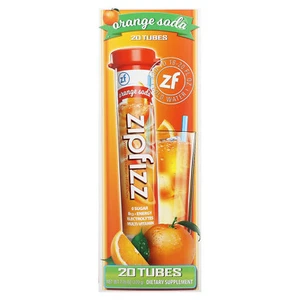 2 X Zipfizz, Energy Drink Mix, Orange Soda, 20 Tubes, 0.39 oz (11 g) Each - Picture 1 of 3