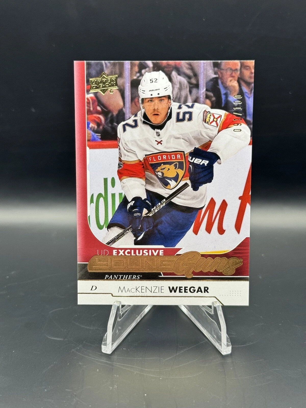 2017-18 Upper Deck - Young Guns Exclusives #459 Mackenzie Weegar 91/100