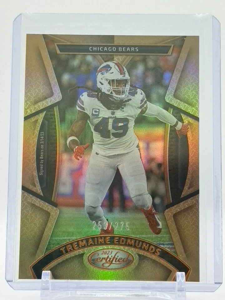 2023 Panini Certified Tremaine Edmunds Bronze Mirror 253/275, #58 - Image 1 of 2