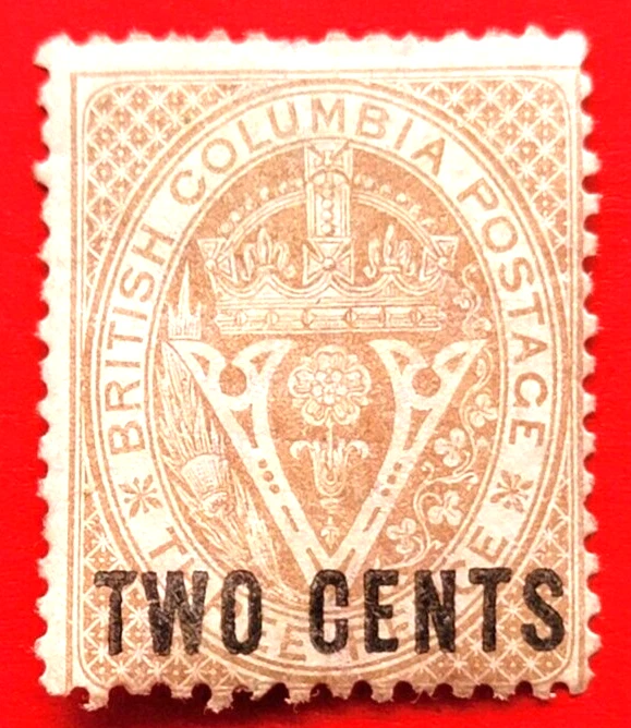 Vancouver Island #8 Surcharge Seal of British Columbia MNG - Image 1 of 1