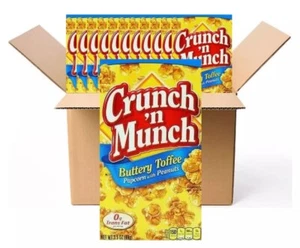 CRUNCH 'N MUNCH Buttery Toffee Popcorn with Peanuts, 3.5 Oz., (CASE Of 12) - Picture 1 of 6