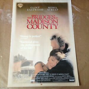 THE BRIDGES OVER MADISON COUNTY MERYL STREEP Video Shop ORIGINAL POSTER DVD VHS