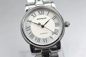 Montblanc Meisterstuck 7042 37mm Mid Size Silver Color Date Automatic Mens Watch - Picture 1 of 12