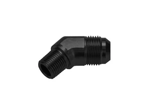 AN12 JIC Flare to 3/4 NPT 45' Straight Hose Fitting Adapter Black - Picture 1 of 8