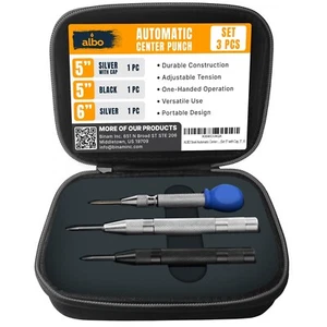 ALBO Steel Automatic Center Punch Hand Tool with Adjustable Stroke - Picture 1 of 60