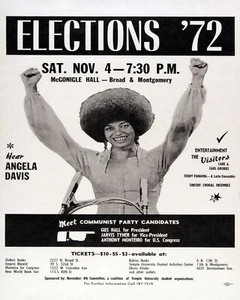 Decoration Poster.Home room art.Interior design.1972 Elections Angela Davis.7426 - Picture 1 of 1