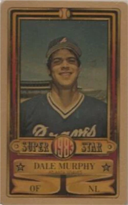 1983 Perma-Graphics Super Stars Credit Cards Gold #9 Dale Murphy Mint Condition - Image 1 of 2