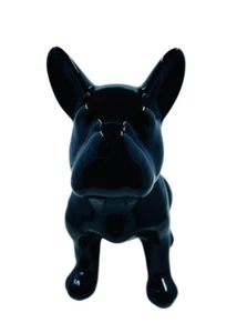 Black 9.5 Inches Tall Ceramic French Bulldog Statue - Picture 1 of 7