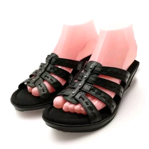 Rialto Comfort Women's Sandals Slip On Size 7.5M Black - Picture 1 of 8