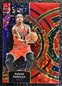 DEMAR DEROZEN 2023-24 SELECT PREMIER LEVEL RED DISCO PRIZM SP /49 BULLS MINT - Picture 1 of 2