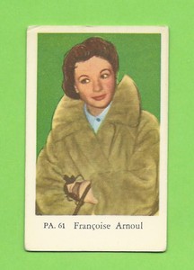 1958 Dutch Gum Card PA #61 Francoise Arnoul
