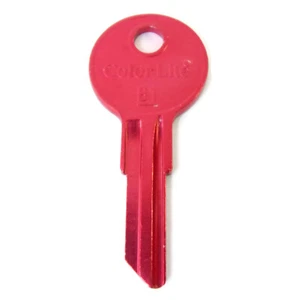 B1 RED Anodized Aluminum Key Blank Cole National - Picture 1 of 2