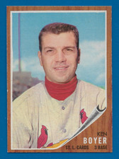 1962 Topps Ken Boyer Card #370 St. Louis Cardinals EX-MT+