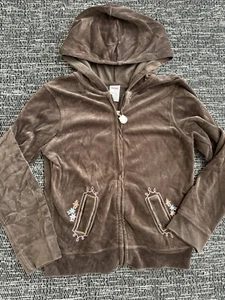 Gymboree Sz 12 Velour Hoodie Park City Luxe Zipper Pull Adorable - Picture 1 of 1
