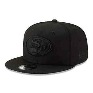 Authentic Men's NFL San Francisco 49ers New Era 9FIFTY SnapBack Hat Black Black