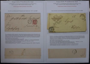 um 1869 NDP doppelt verwendete Falte o. Inhalt, Michelstadt - Darmstadt + retour - Bild 1 von 4