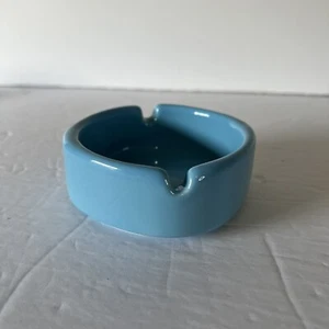 Vintage 1960’s Blue Ceramic Ashtray 4” Hollywood Regency Glam READ - Picture 1 of 8