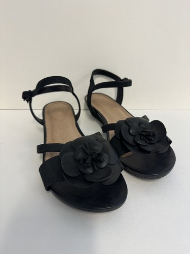 CLARKS cinturino alla caviglia donna 8 5 8 1 2 nero Parram Stella pelle punta aperta casual