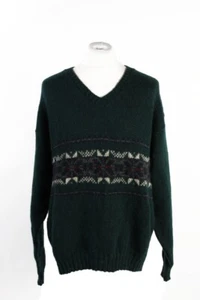 Jersey retro años 90 cuello en V mezcla de lana Eddie Bauer Multi XL-IL1911 - Imagen 1 de 4