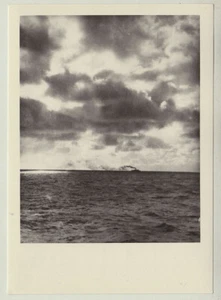 Hervorragende 70er Jahre Meereslandschaft mit Dampfer, Tschechische Kunst Foto von Drahomir Josef Ruzicka - Bild 1 von 2