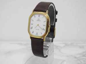 "Not Works" Vintage Omega DeVille Cal. 1377 195.0041 Roman 26mm Herrenuhr Qz - Bild 1 von 10