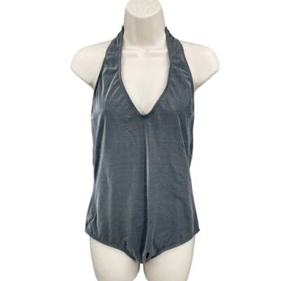 De Colección Venezia Traje de Baño Mujer 14 Gris Halter Una Pieza Metálico EE. UU. Playa Piscina Foto 1 de 4