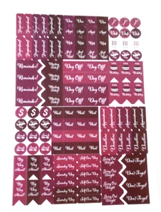 CALENDAR STICKERS: BIRTHDAY, TRAVEL, APPOINTMENT, DEADLINE, LUNCH, ETC. ~ NEW - Picture 1 of 3