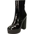 Shellys London High Heel Platform Patent Leather Black Ankle Boots Fetish Pole
