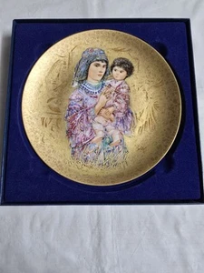 Vintage Edna Hibel Limited "Pharaoh's Daughter And Moses" Plate West Germany - Picture 1 of 11