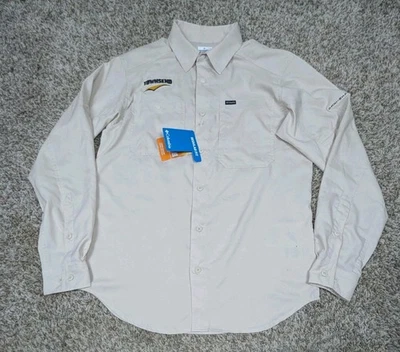 Columbia Silver Ridge Fishing Shirt Mens Small Beige Long Sleeve Vented Omni - Image 1 of 4