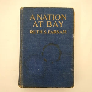 A Nation at Bay World War I Memoir Nursing Hardcover Book Ruth Farnam 1918 - Bild 1 von 24