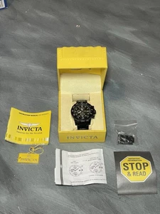 Invicta 48mm COMBAT Specialty VD57 Quartz Chrono Triple Black Plated SS Watch - Picture 1 of 5