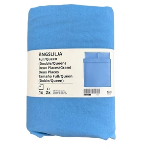 IKEA ANGSLILJA Blue Full/Queen Duvet Cover & 2 Pillowcases - Picture 1 of 3