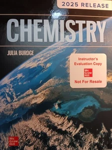 (INSTRUCTOR'S STICKER) Chemistry by Julia Burdge (2025, Hardcover) - Picture 1 of 1