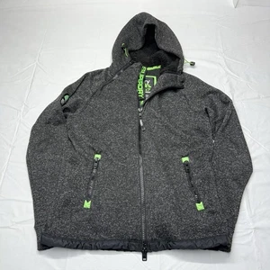 Superdry Mountain Sidewinder giacca in pile con cappuccio e zip intera da uomo taglia XL - Foto 1 di 18