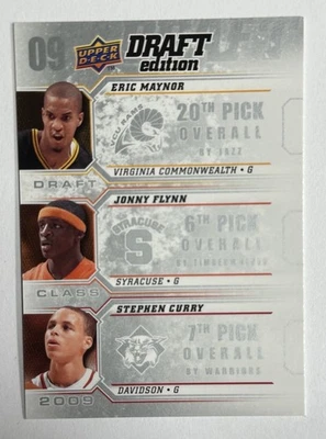 2009-10 Upper Deck Draft Edition Stephen Curry Jonny Flynn Eric Mayor Rookie - Image 1 of 4