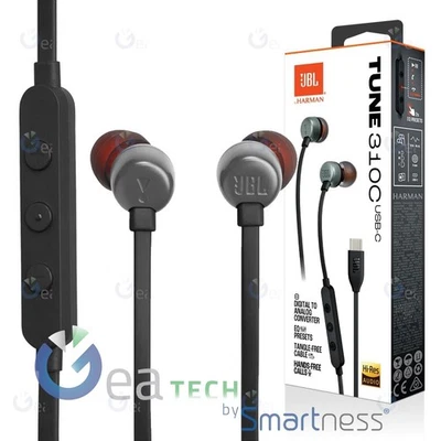 Kopfhörer JBL Tune 310c Cuffie in-Ear Mit Draht Mikrofon 3 Befehle Schwarz - Bild 1 von 3