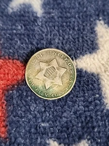 1853 3 cent silver, Trime - Picture 1 of 2