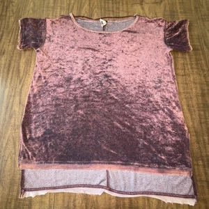 Free People We The Free Velvet Tunic Layered Split Hem Oversize Womens Small - Picture 1 of 6