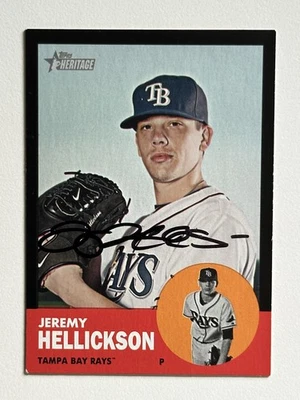 Jeremy Helickson 2012 Topps Heritage Black Border SP #HP57 Autograph Signed Auto - Image 1 of 2