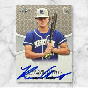 Roman Anthony Signed 2021 Leaf Perfect Game Card Auto Boston Redsox - Bild 1 von 1