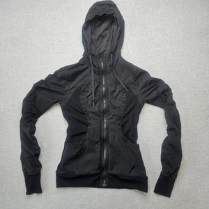 Lululemon Tanzstudio Jacke Größe 6 schwarz wendbar Kapuze sportlich Yoga - Bild 1 von 12
