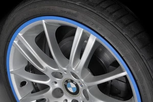 SET of Universal BLUE color Alloy MAG Wheel Rim Protector Fits All Cars - Picture 1 of 4