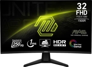 MSI 3. Wahl MAG 32C6X Curved 31,5 Zoll 1920 x 1080 Full HD 250Hz 1ms VA HDMI DP - Bild 1 von 18