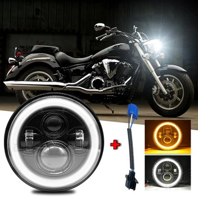 DOT 7 inch for Suzuki Bandit 1200 2000-2005 Motorcycle LED Headlight High Low - Image 1 of 4